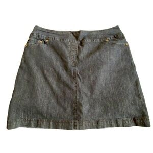 Contrast Y2K Comfy Denim Jean Skort Size 16 Plus Size Stretch Summer Medium Wash